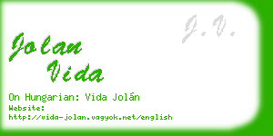 jolan vida business card